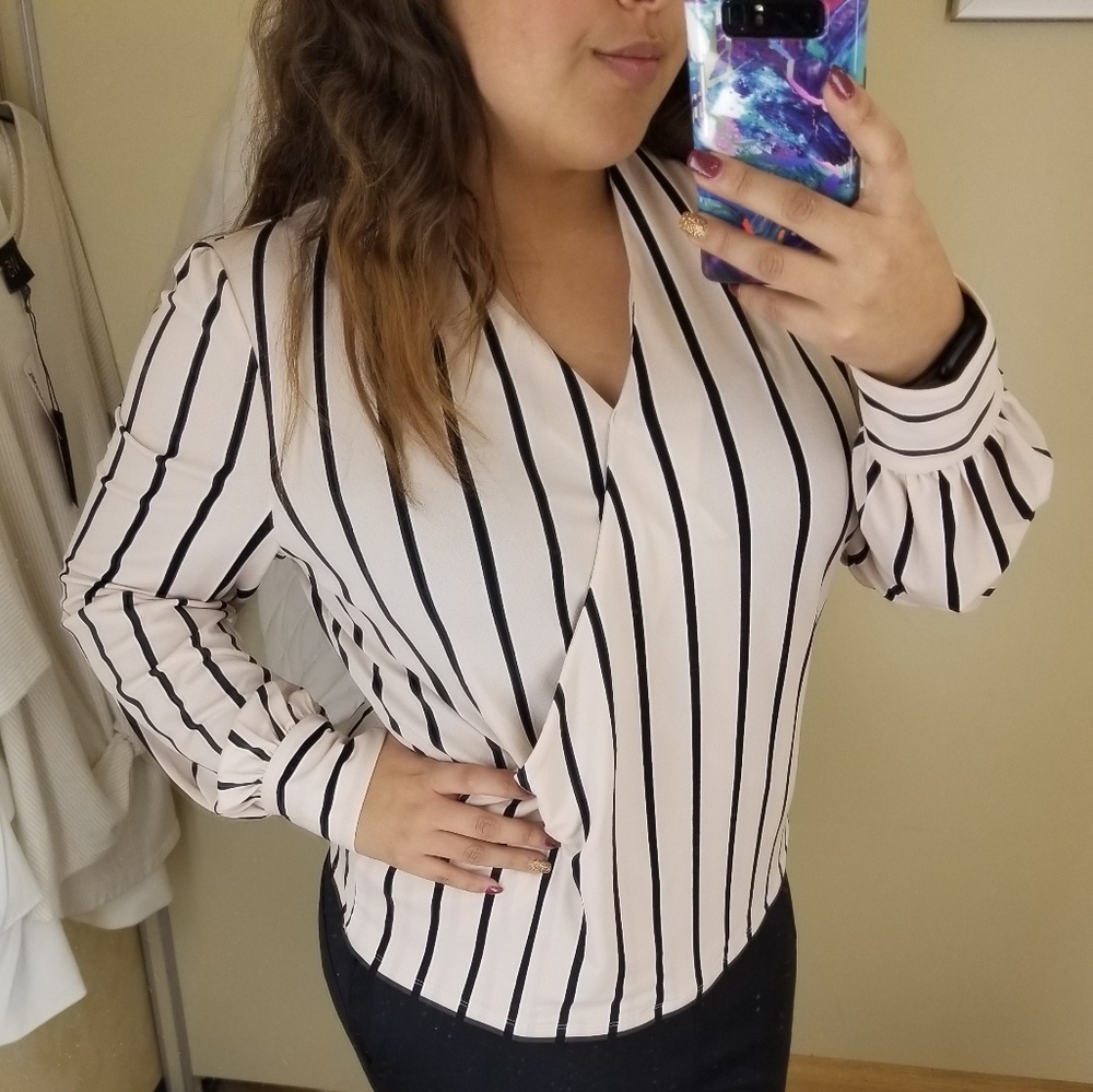 Adrianna Papell faux wrap blouse